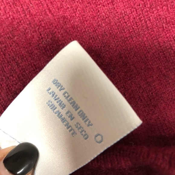 U KNIT Juniors PURE CASHMERE Fushia Sweater - Picture 7 of 7